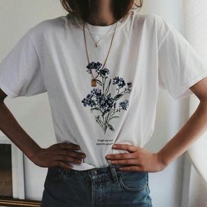 John Galt “Forget Me Not” White Tee